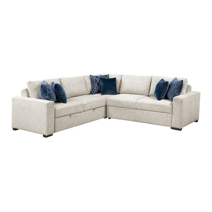 Homelegance  - Isla 3-Piece Sectional W/ Pull-out Bed in Beige - 8548BEx42ACLCR2AA  view 1