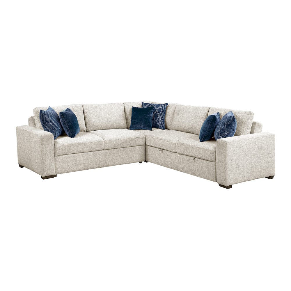 Homelegance  - Isla 3-Piece Sectional W/ Pull-out Bed in Beige - 8548BEx42ACLCR2AA  view 4