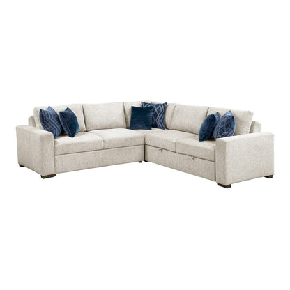 Homelegance  - Isla 3-Piece Sectional W/ Pull-out Bed in Beige - 8548BEx42ACLCR2AA  view 4