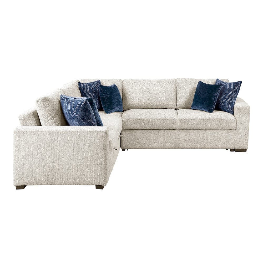 Homelegance  - Isla 3-Piece Sectional W/ Pull-out Bed in Beige - 8548BEx42ACLCR2AA  view 5