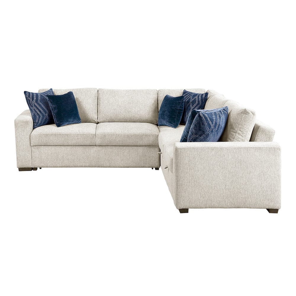 Homelegance  - Isla 3-Piece Sectional W/ Pull-out Bed in Beige - 8548BEx42ACLCR2AA  view 6