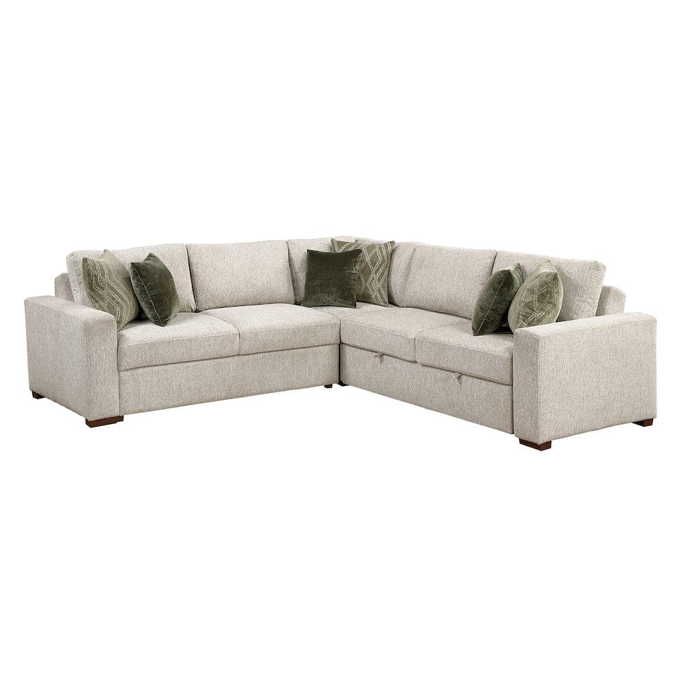 Homelegance  - Isla 3-Piece Sectional W/ Pull-out Bed in Sage Sand - 8548x42ACLCR2AA  view 1