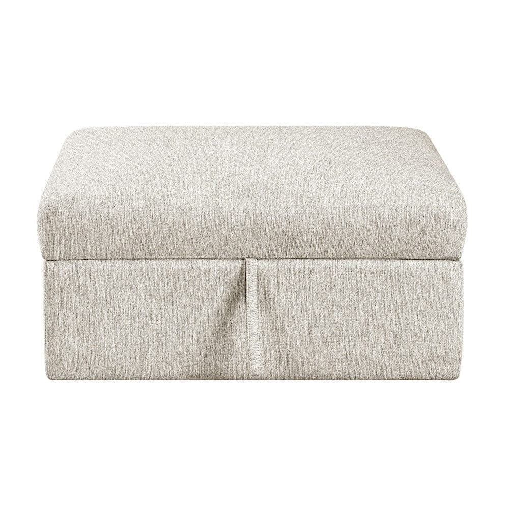 Homelegance  - Isla 3-Piece Sectional W/ Reversible Chaise, Pull-out Bed, Hidden Storage and Ottoman, Click Motion Back in Beige - 8548BEx4VC2ACLAOT  view 10