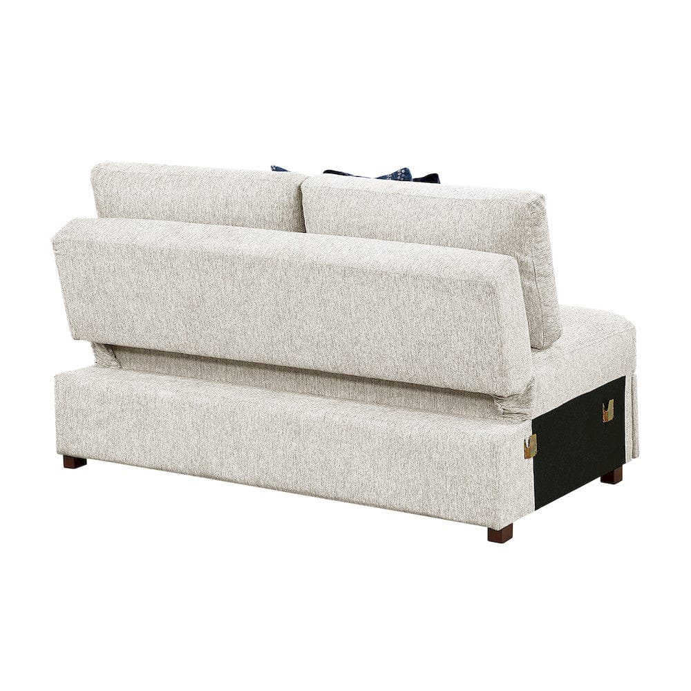 Homelegance  - Isla 3-Piece Sectional W/ Reversible Chaises, Pull-out Bed and Hidden Storage, Click Motion Back in Beige - 8548BEx42VC2ACLA  view 2
