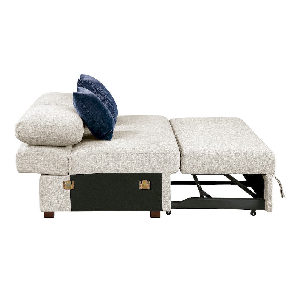 Homelegance  - Isla 3-Piece Sectional W/ Reversible Chaises, Pull-out Bed and Hidden Storage, Click Motion Back in Beige - 8548BEx42VC2ACLA  view 3