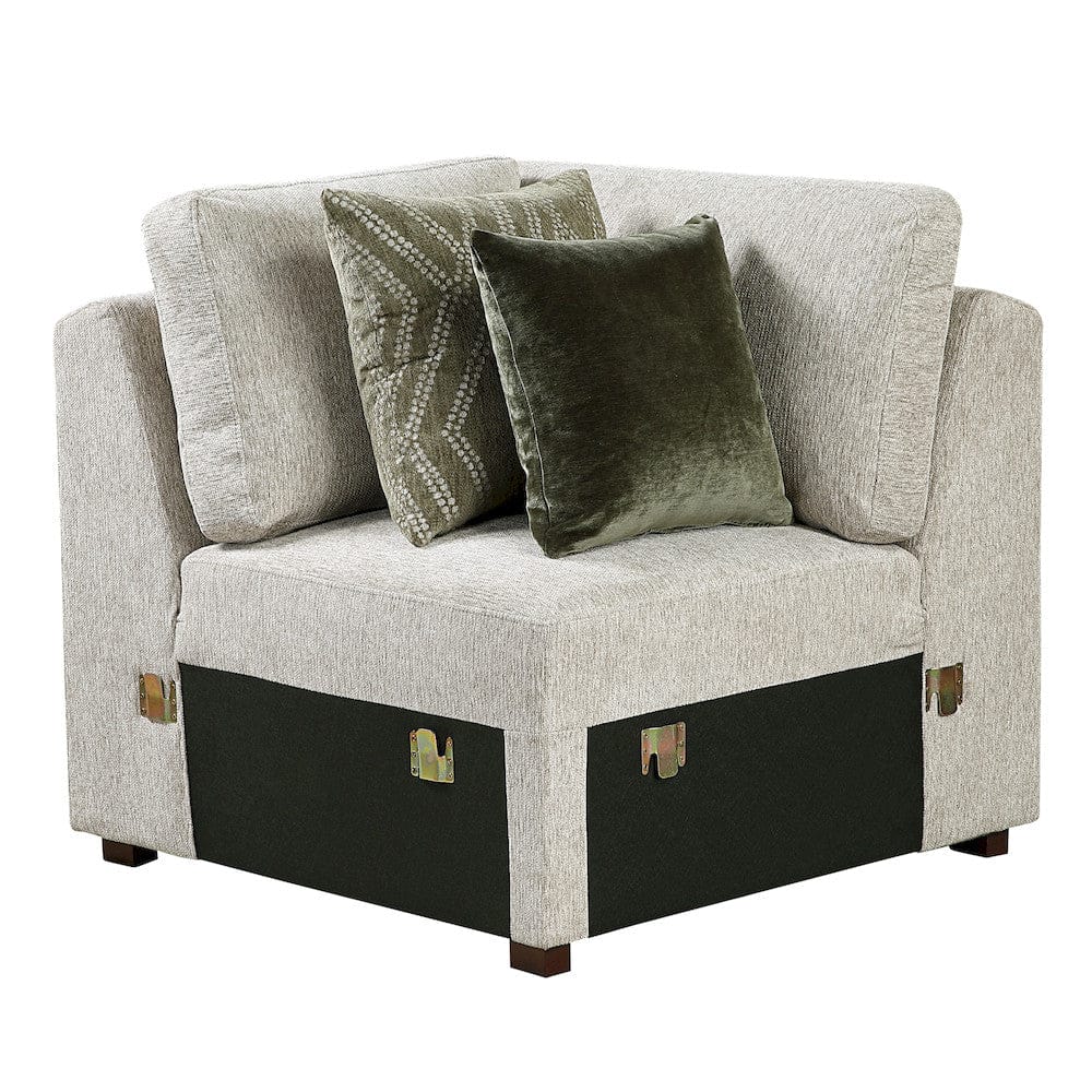 Homelegance  - Isla 4-Piece Sectional W/ Convertible and Reversible Chaise, Hidden Storage, Click Motion Back in Sage Sand - 8548x5VC2ACRACA  view 11