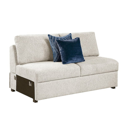 Homelegance  - Isla 4-Piece Sectional W/ Pull-out Bed and Ottoman in Beige - 8548BEx52ACLCR2AAOT  view 4