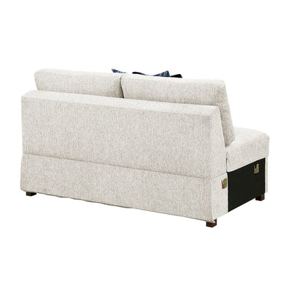 Homelegance  - Isla 4-Piece Sectional W/ Pull-out Bed and Ottoman in Beige - 8548BEx52ACLCR2AAOT  view 5
