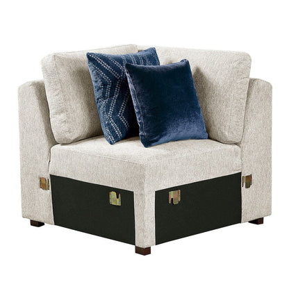 Homelegance  - Isla 4-Piece Sectional W/ Pull-out Bed and Ottoman in Beige - 8548BEx52ACLCR2AAOT  view 8