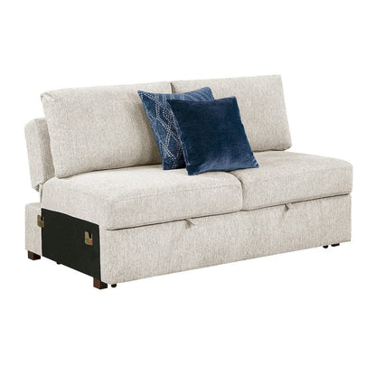 Homelegance  - Isla 4-Piece Sectional W/ Pull-out Bed and Ottoman in Beige - 8548BEx52ACLCR2AAOT  view 12