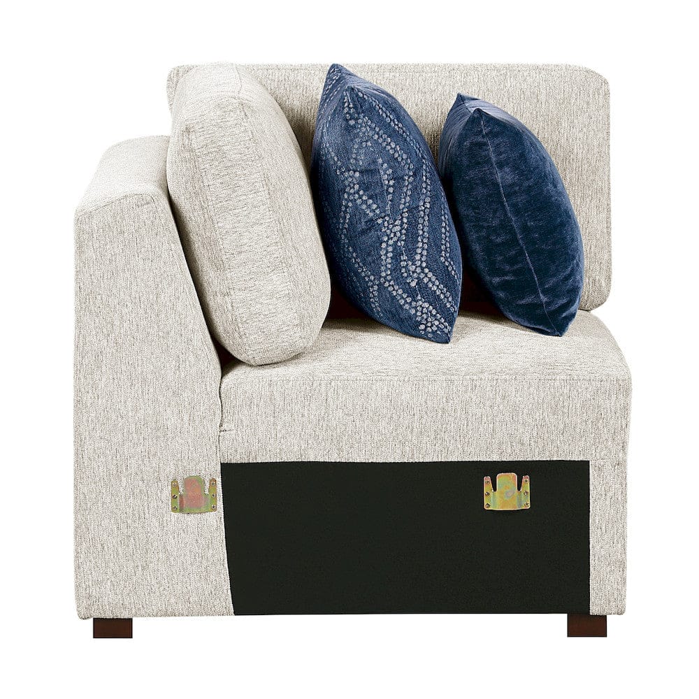 Homelegance  - Isla 4-Piece Sectional W/ Reversible Chaise, Pull-out Bed and Hidden Storage in Beige - 8548BEx5VC2ACLCRACA  view 5
