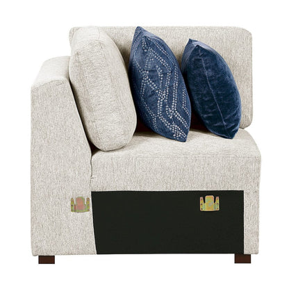 Homelegance  - Isla 4-Piece Sectional W/ Reversible Chaise, Pull-out Bed and Hidden Storage in Beige - 8548BEx5VC2ACLCRACA  view 5