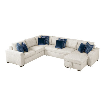 Homelegance  - Isla 4-Piece Sectional W/ Reversible Chaise, Pull-out Bed and Hidden Storage in Beige - 8548BEx5VC2ACR2ACLA  view 1