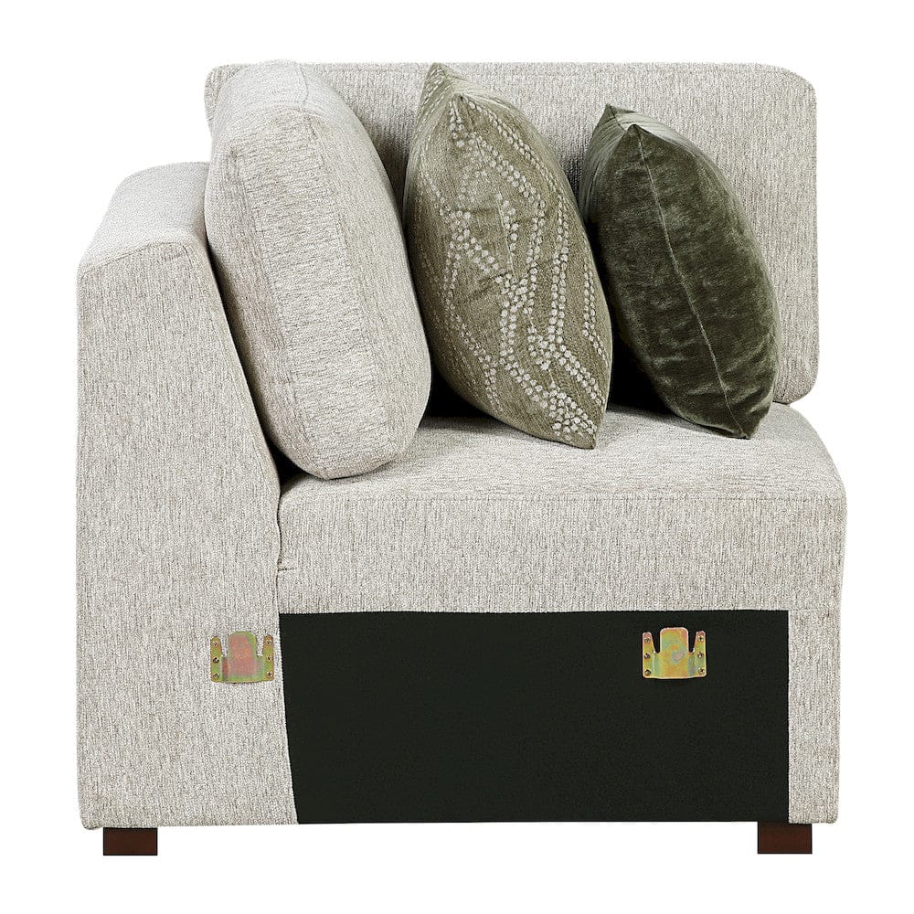 Homelegance  - Isla 4-Piece Sectional W/ Reversible Chaise, Pull-out Bed and Hidden Storage in Sage Sand - 8548x5VC2ACLCRACA  view 12