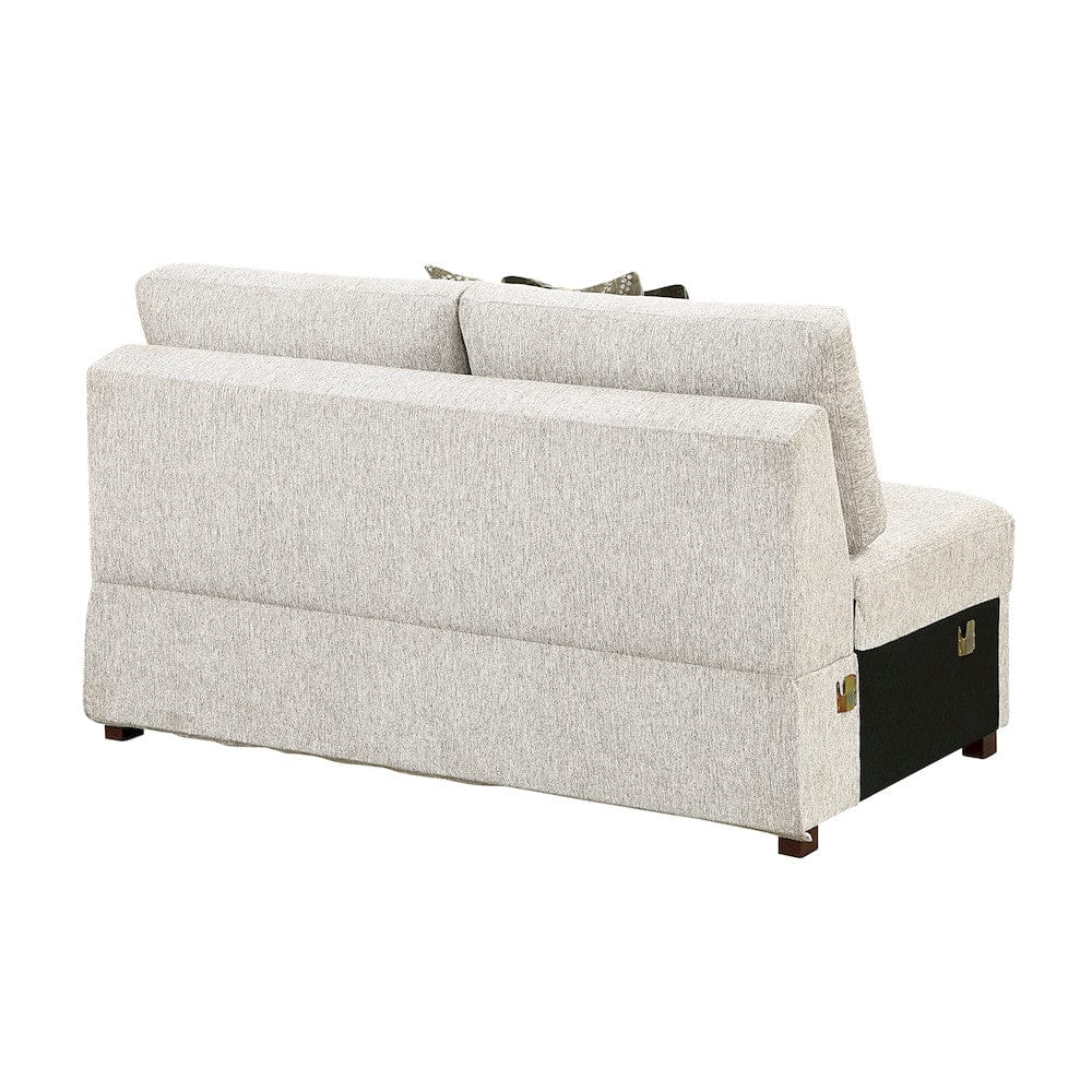 Homelegance  - Isla 4-Piece Sectional W/ Reversible Chaise, Pull-out Bed and Hidden Storage in Sage Sand - 8548x5VC2ACR2ACLA  view 5