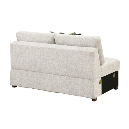 Homelegance  - Isla 4-Piece Sectional W/ Reversible Chaise, Pull-out Bed and Hidden Storage in Sage Sand - 8548x5VC2ACR2ACLA  view 5