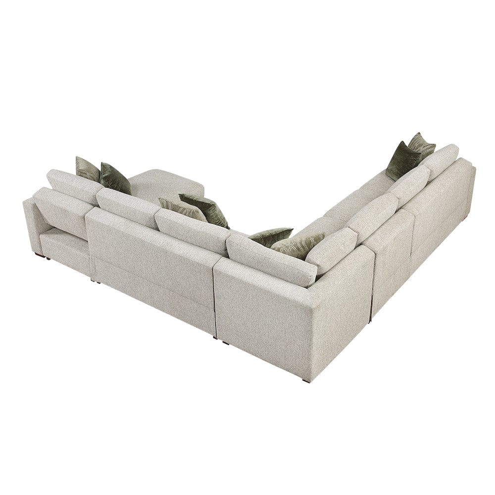 Homelegance  - Isla 5-Piece Sectional W/ Convertible and Reversible Chaise, Hidden Storage, Click Motion Back in Sage Sand - 8548x6VCCR22AACA  view 9