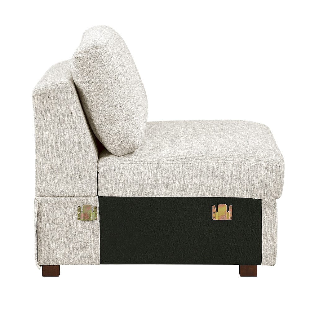 Homelegance  - Isla Chair in Beige - 8548BEx2ACA  view 6
