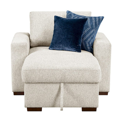 Homelegance  - Isla Convertible Chaise Lounge W/ Arms and Hidden Storage, Click Motion Back in Beige - 8548BEx2VCA  view 5