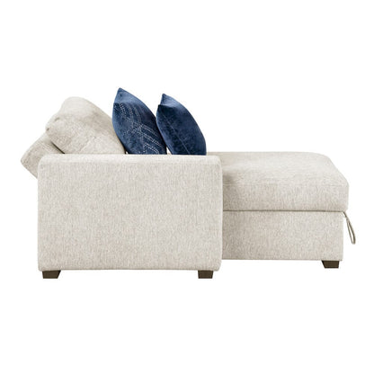 Homelegance  - Isla Convertible Chaise Lounge W/ Arms and Hidden Storage, Click Motion Back in Beige - 8548BEx2VCA  view 6