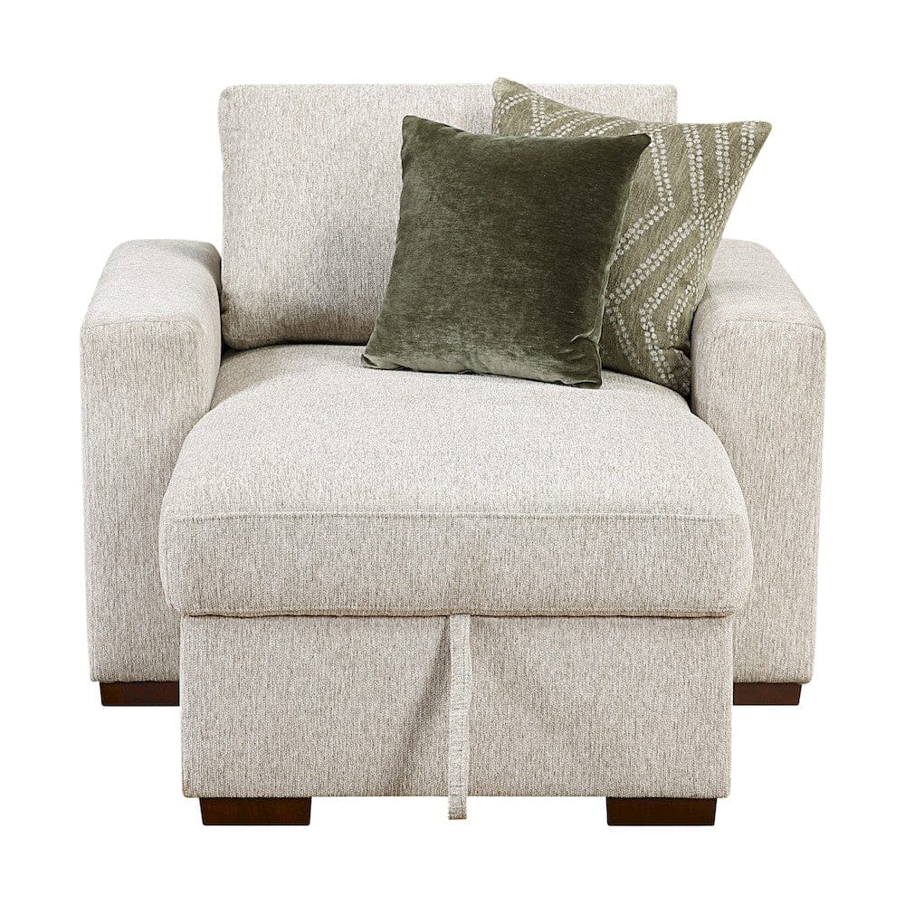 Homelegance  - Isla Convertible Chaise Lounge W/ Arms and Hidden Storage, Click Motion Back in Sage Sand - 8548x2VCA  view 1