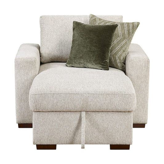 Homelegance  - Isla Convertible Chaise Lounge W/ Arms and Hidden Storage, Click Motion Back in Sage Sand - 8548x2VCA  view 1