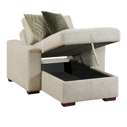 Homelegance  - Isla Convertible Chaise Lounge W/ Arms and Hidden Storage, Click Motion Back in Sage Sand - 8548x2VCA  view 9