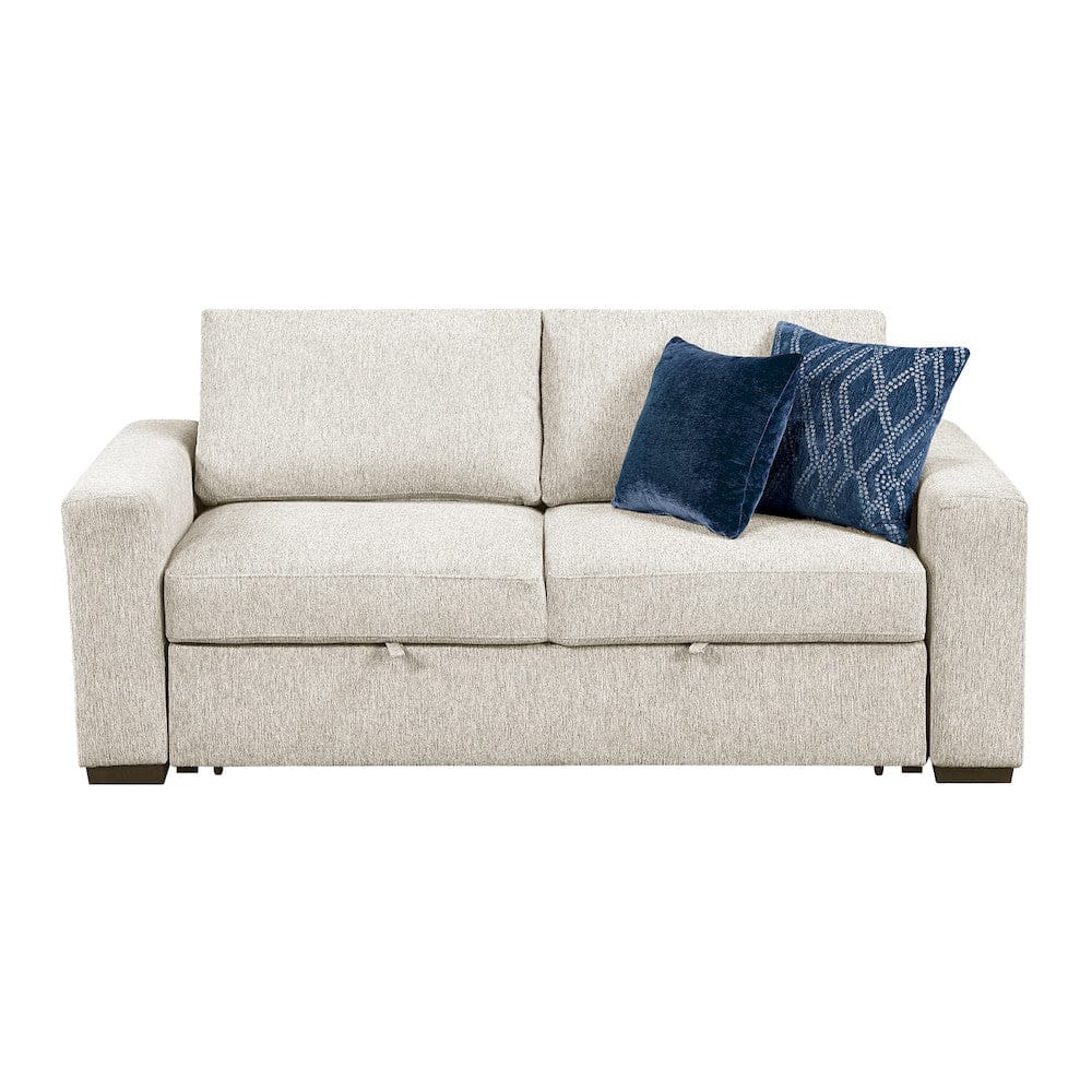Homelegance  - Isla Love Seat W/ Pull-out Bed and Click Motion Back in Beige - 8548BEx22ACLA  view 1