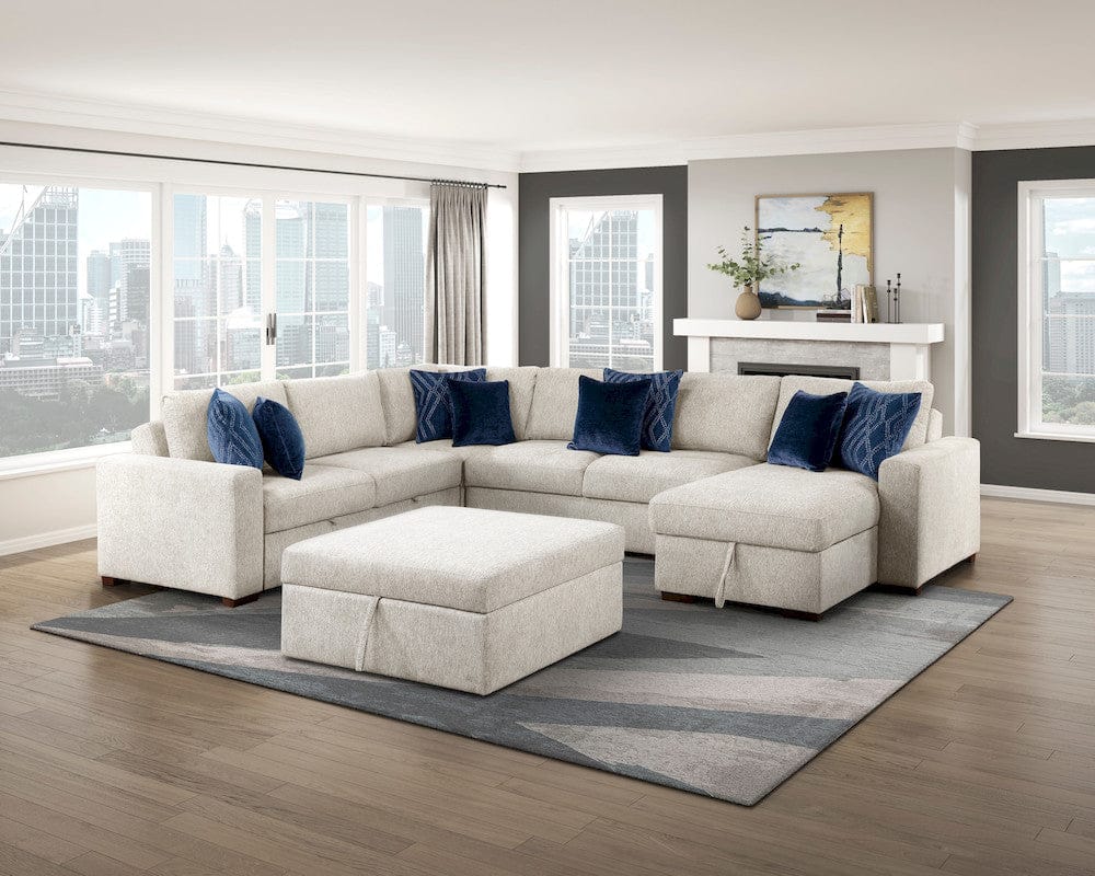 Homelegance  - Isla Storage Ottoman W/ Casters in Beige - 8548BE-OT  view 4