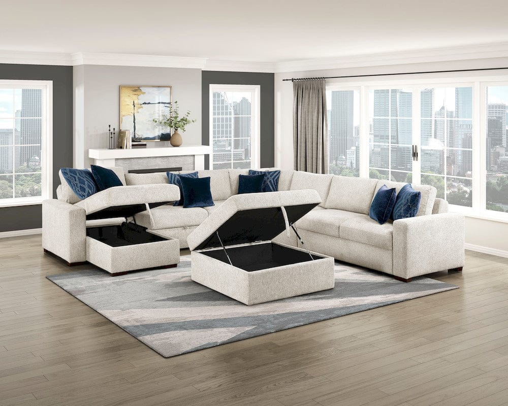 Homelegance  - Isla Storage Ottoman W/ Casters in Beige - 8548BE-OT  view 6