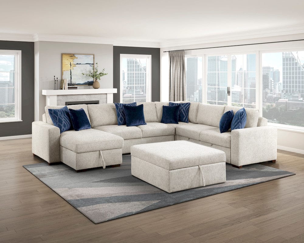 Homelegance  - Isla Storage Ottoman W/ Casters in Beige - 8548BE-OT  view 9