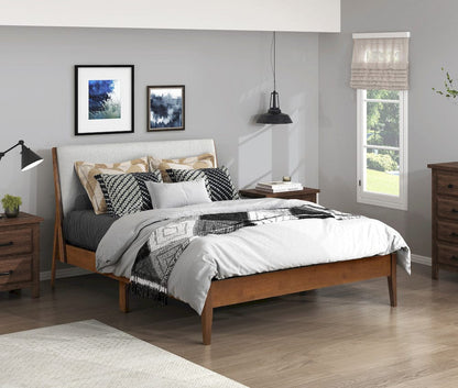 Homelegance  - Jasper Full Platform Bed in Light gray - 1588F-1  view 2