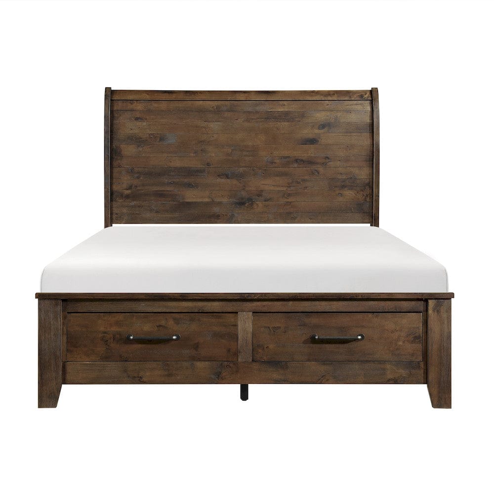Homelegance  - Jerrick Queen Sleigh Platform Bed W/ Footboard Storage - 1957-1x  view 1