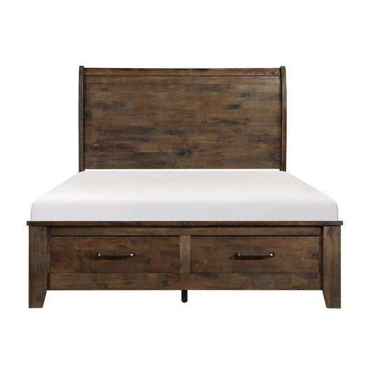 Homelegance  - Jerrick Queen Sleigh Platform Bed W/ Footboard Storage - 1957-1x  view 1
