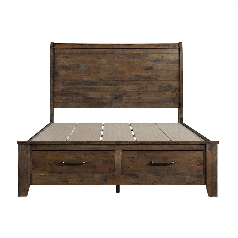 Homelegance  - Jerrick Queen Sleigh Platform Bed W/ Footboard Storage - 1957-1x  view 2