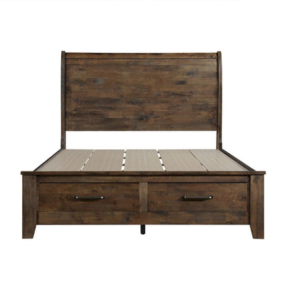 Homelegance  - Jerrick Queen Sleigh Platform Bed W/ Footboard Storage - 1957-1x  view 2