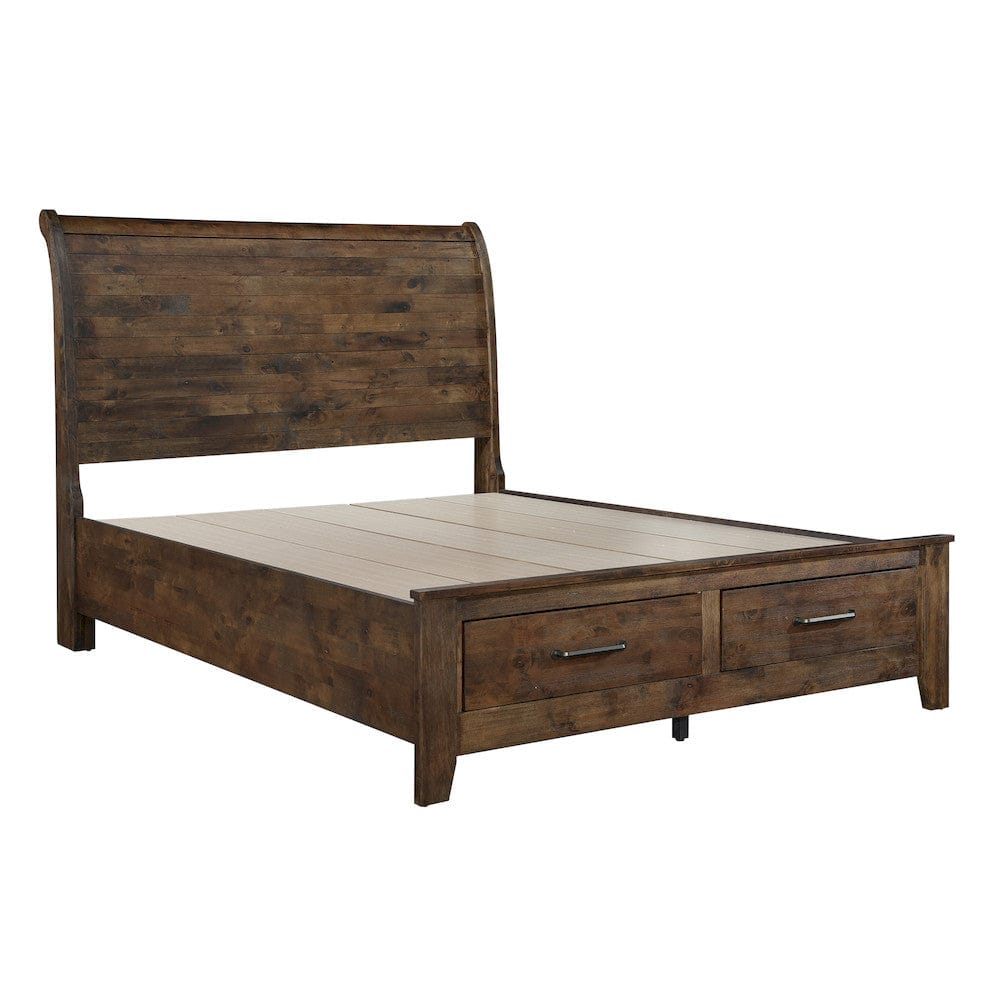 Homelegance  - Jerrick Queen Sleigh Platform Bed W/ Footboard Storage - 1957-1x  view 4