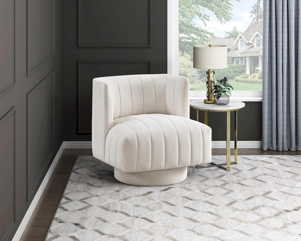 Homelegance  - Joyce Swivel Chair in Beige - 1052BE-1  view 8