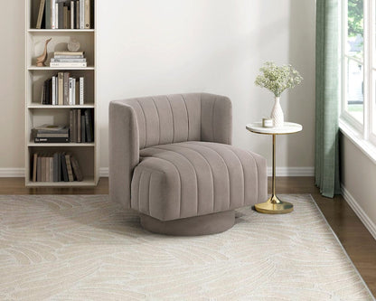 Homelegance  - Joyce Swivel Chair in Taupe - 1052TP-1  view 8