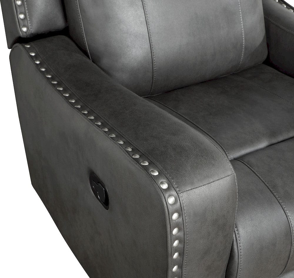 Homelegance  - Kellen Double Reclining Love Seat W/ Center Console in Smoky gray - 9515DGY-2  view 10