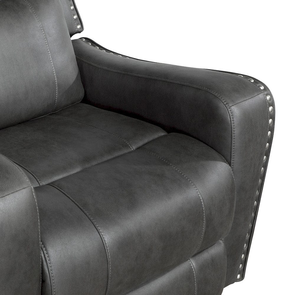 Homelegance  - Kellen Double Reclining Sofa in Smoky gray - 9515DGY-3  view 7