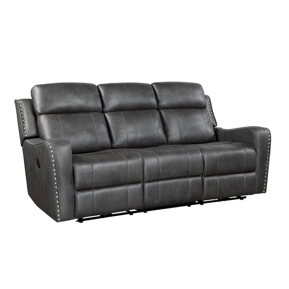 Homelegance  - Kellen Power Double Reclining Sofa in Smoky gray - 9515DGY-3PW  view 1