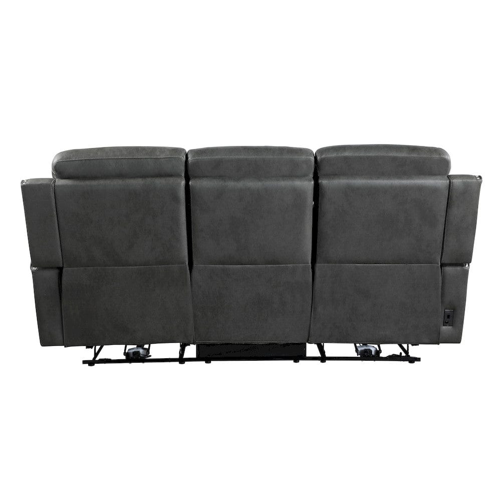 Homelegance  - Kellen Power Double Reclining Sofa in Smoky gray - 9515DGY-3PW  view 8