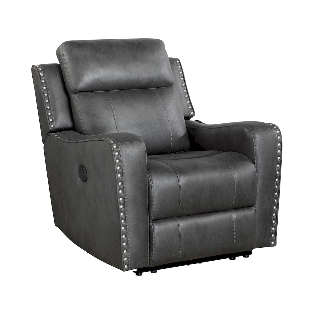 Homelegance  - Kellen Power Reclining Chair in Smoky gray - 9515DGY-1PW  view 2