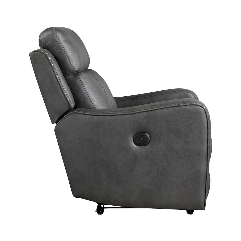 Homelegance  - Kellen Power Reclining Chair in Smoky gray - 9515DGY-1PW  view 3