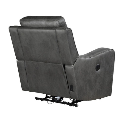 Homelegance  - Kellen Power Reclining Chair in Smoky gray - 9515DGY-1PW  view 4