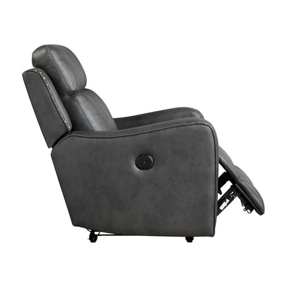 Homelegance  - Kellen Power Reclining Chair in Smoky gray - 9515DGY-1PW  view 10