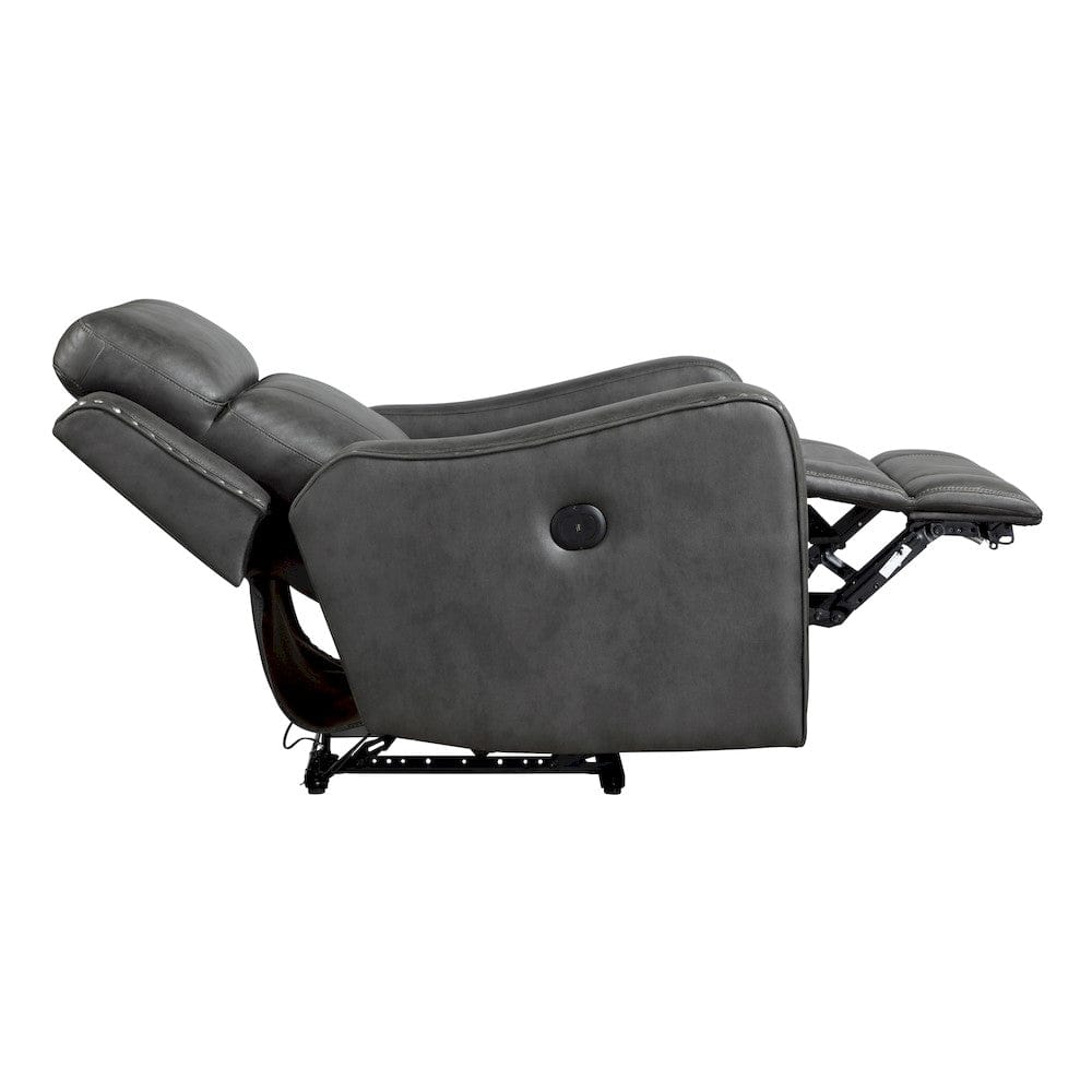 Homelegance  - Kellen Power Reclining Chair in Smoky gray - 9515DGY-1PW  view 11