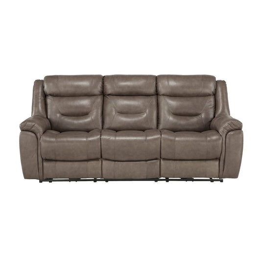 Homelegance  - Kennett Power Double Reclining Sofa W/ Power Headrests and USB Ports in Brownish gray - 9528BRG-3PWH  view 1