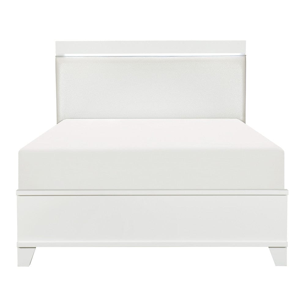Homelegance  - Kerren Queen Bed, LED Lighting in White - 1678W-1x  view 1